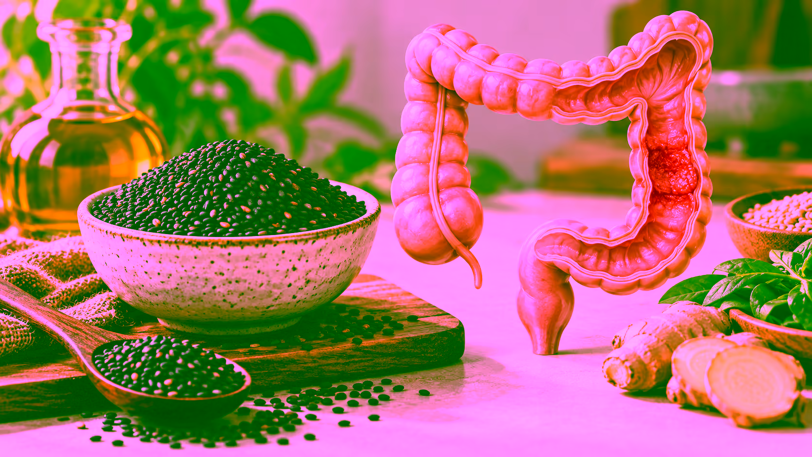 Minh hoạ vừng đen và viêm đại tràng