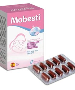 Mobesti – Viên Uống DHA, EPA & Vitamin Tổng Hợp Cho Bà Bầu, Hỗ Trợ Giảm Nôn Nghén & Tăng Cường Sức Khỏe Mẹ Bầu (Hộp 30 viên)