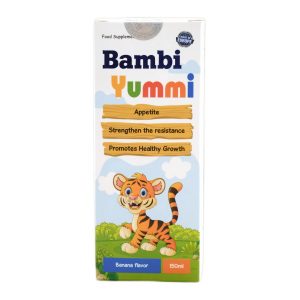 BamBi Yummi – Siro Tăng Đề Kháng, Ăn Ngon, Hỗ Trợ Tiêu Hóa & Phát Triển Trí Não (Hương Chuối – Chai 150ml)