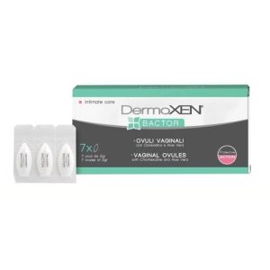 Dermoxen Bactor – Viên Đặt Âm Đạo Hỗ Trợ Điều Trị Viêm Nhiễm, Nấm Âm Đạo, Cân Bằng Vi Sinh & Ngăn Ngừa Tái Phát (Hộp 7 viên – Ý)