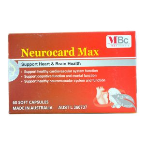 Neurocard Max – Viên Uống Bổ Tim Mạch & Não Bộ, Tăng Tuần Hoàn Máu, Giảm Đau Đầu, Hoa Mắt, Chóng Mặt (Hộp 60 viên)