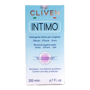 Cliven Intimo – Dung Dịch Vệ Sinh Phụ Nữ Nhập Khẩu Từ Ý, Làm Sạch Dịu Nhẹ, Cân Bằng pH & Dưỡng Ẩm Tự Nhiên (Chai 200ml)