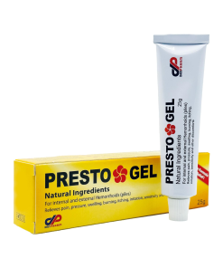 Presto Gel 25g – Gel hỗ trợ điều trị trĩ nội, trĩ ngoại, nứt kẽ hậu môn