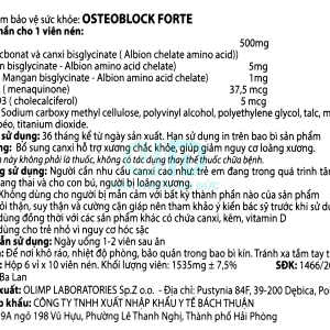 Nhãn phụ Osteo Block Forte