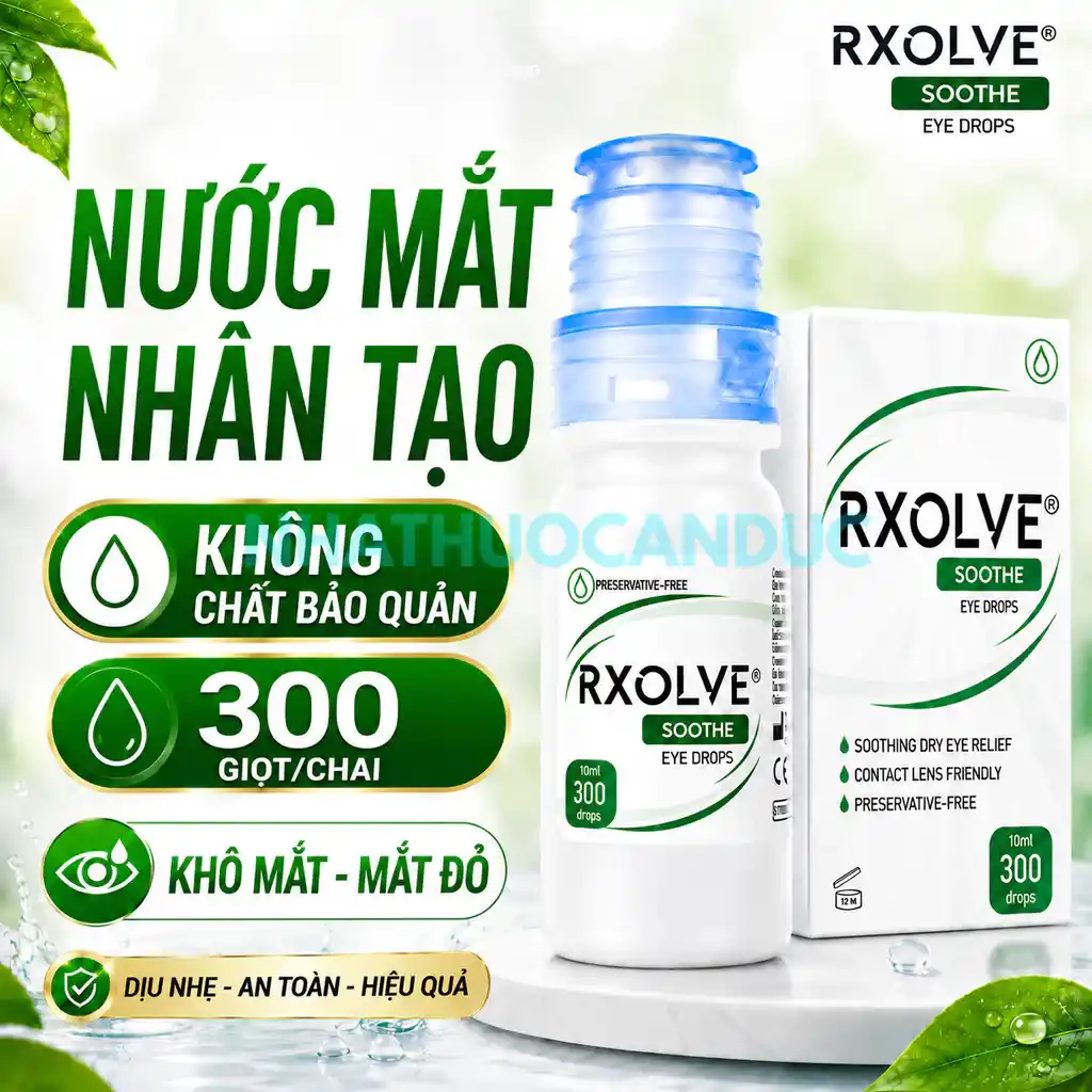 Nước Mắt Nhân Tạo Rxolve Soothe 10ml Dưỡng Ẩm Giảm Khô Mắt