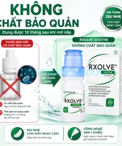 So sánh Rxolve Soothe không chất bảo quản với thuốc nhỏ mắt thông thường