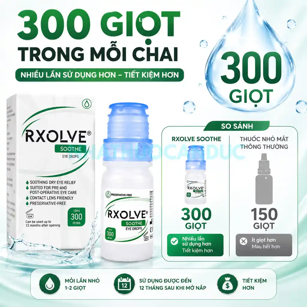 Lợi ích của việc sử dụng Rxolve Soothe 300 giọt mỗi chai