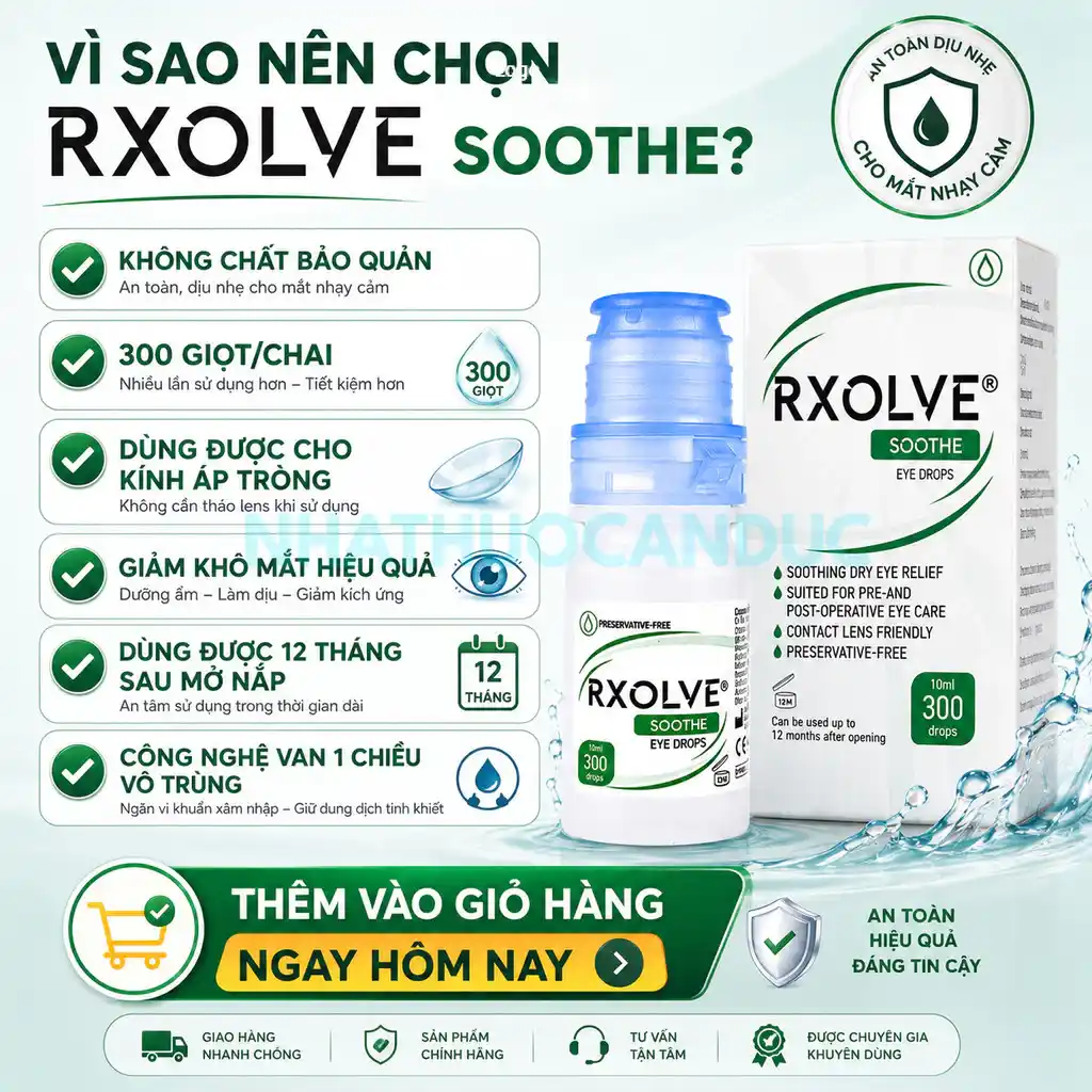 Tại sao nên chọn Rxolve Soothe để chăm sóc mắt hàng ngày