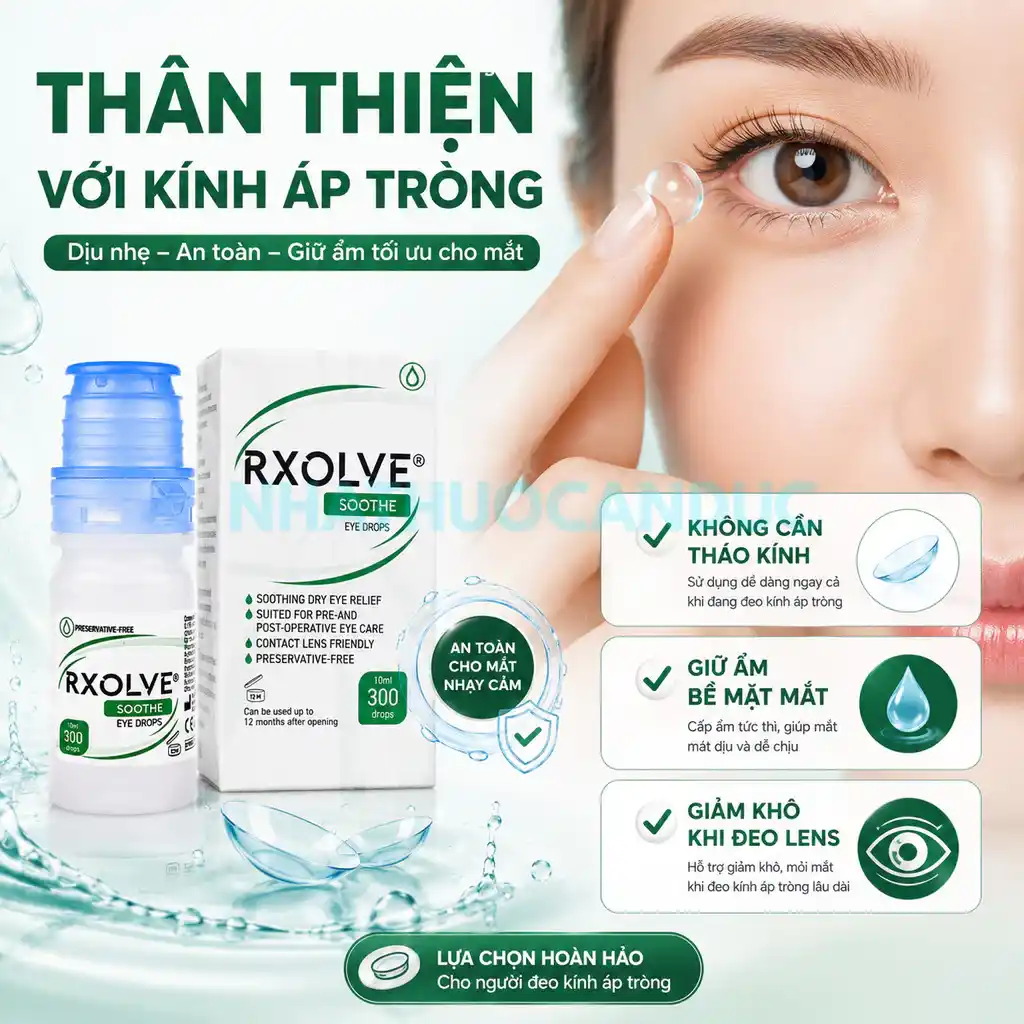 Rxolve Soothe thân thiện với người đeo kính áp tròng