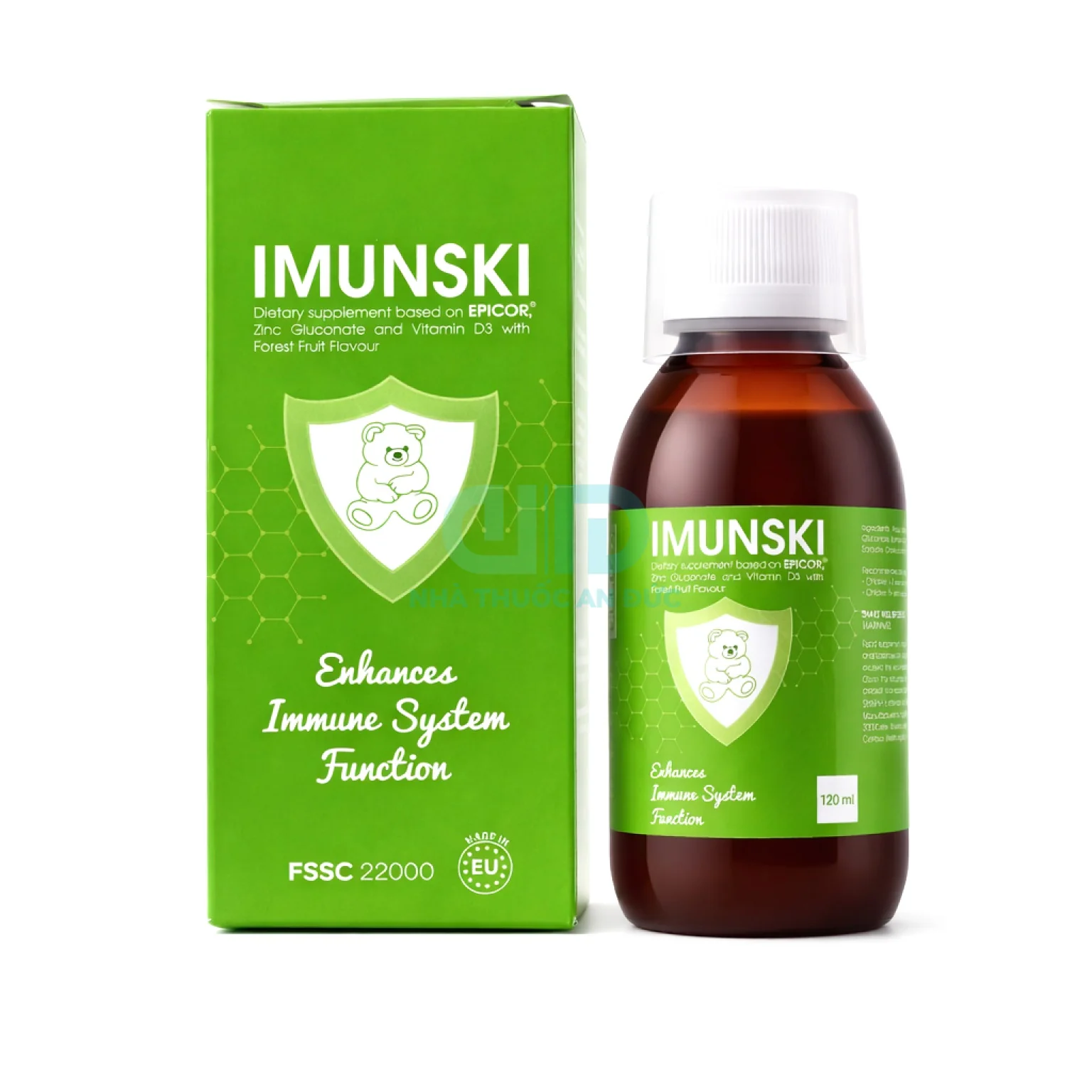 Siro Imunski và vỏ hộp