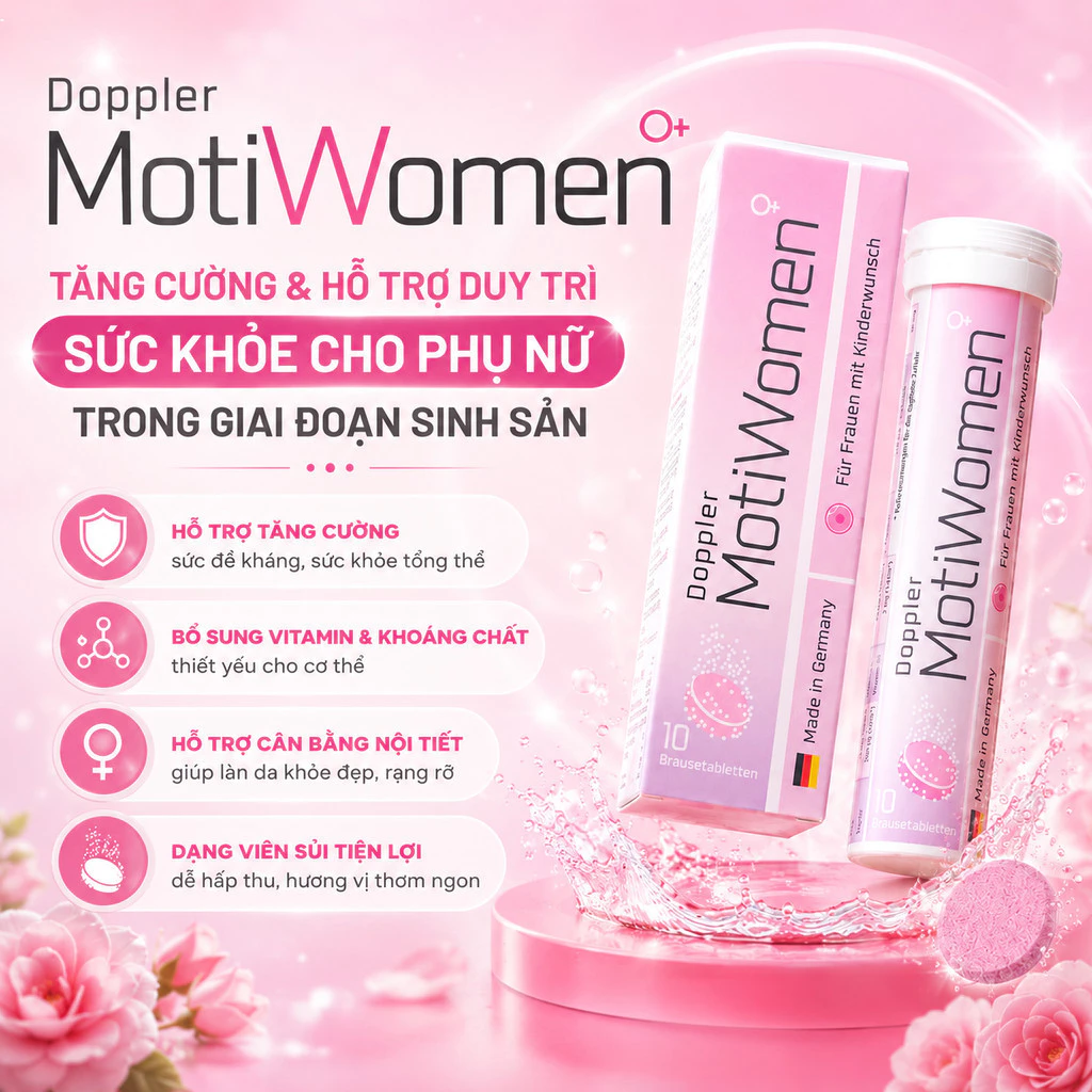 Viên Sủi Doppler MotiWomen Hỗ Trợ Sinh Sản Và Cải Thiện Chất Lượng Trứng