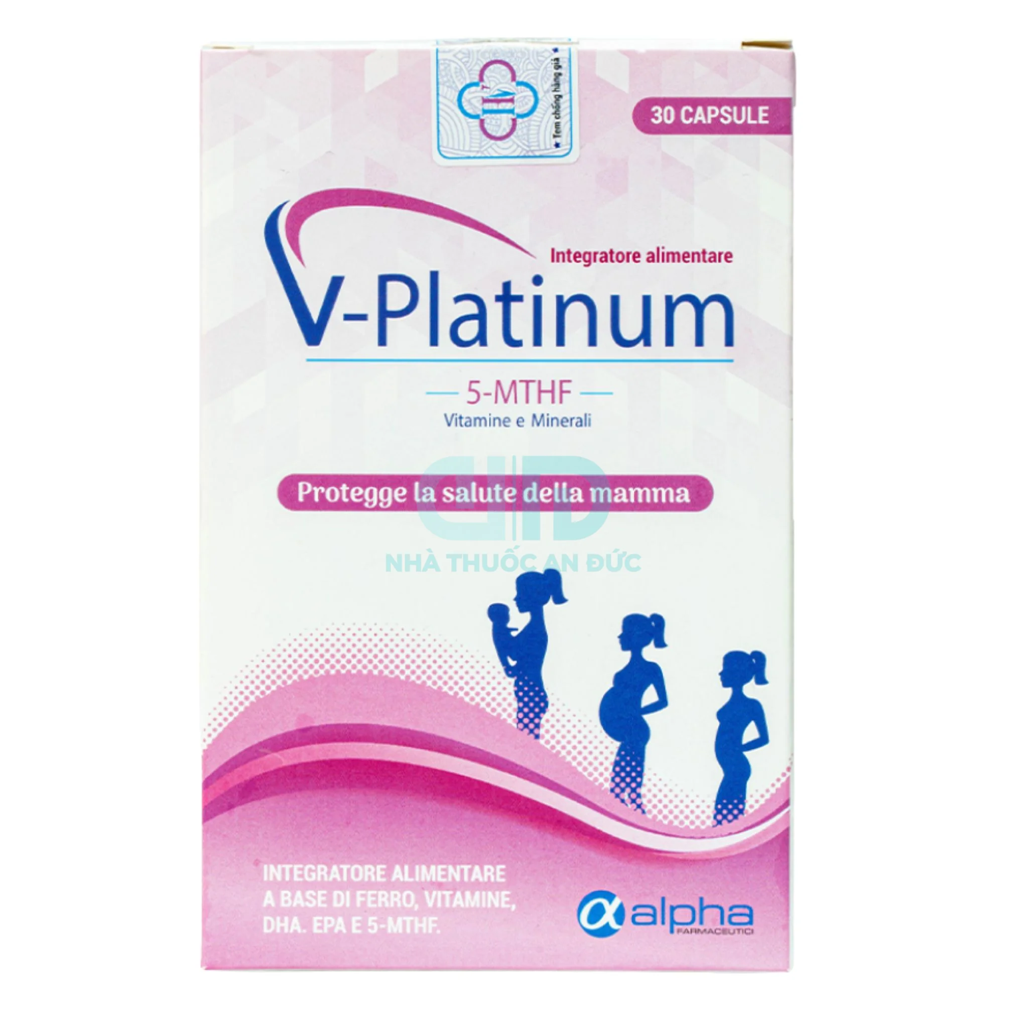 Viên Uống V-Platinum Bổ Sung Axit Folic, Sắt Và Vitamin Cho Bà Bầu